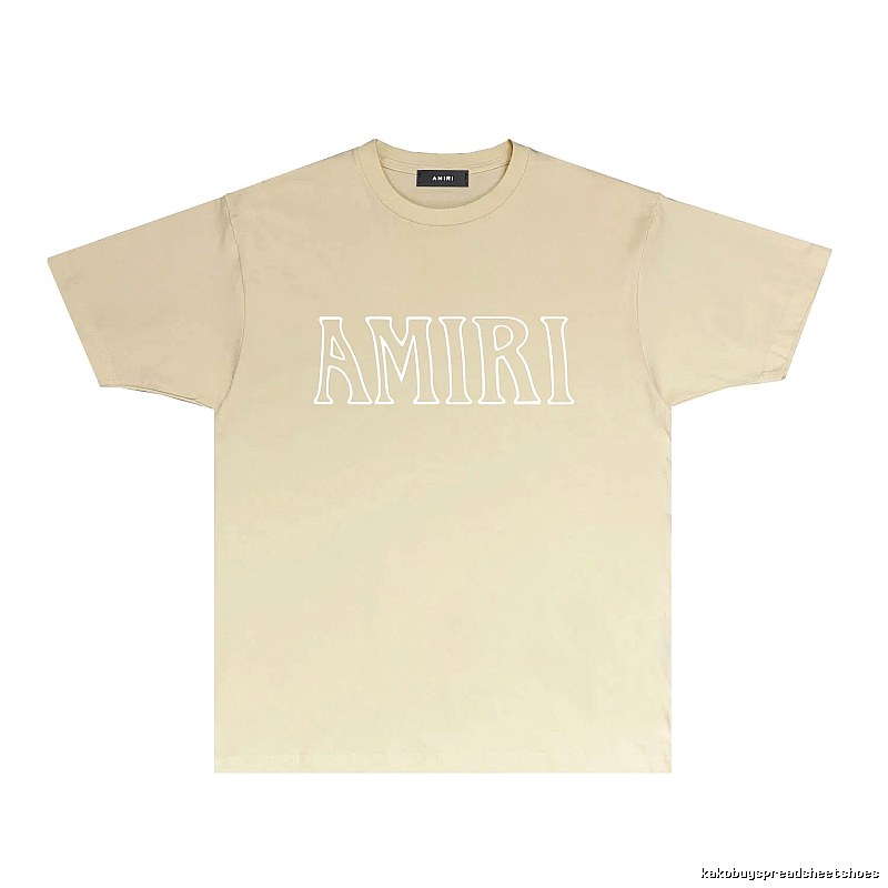 AMIRI Basic Style Simple Beige T-shirt
