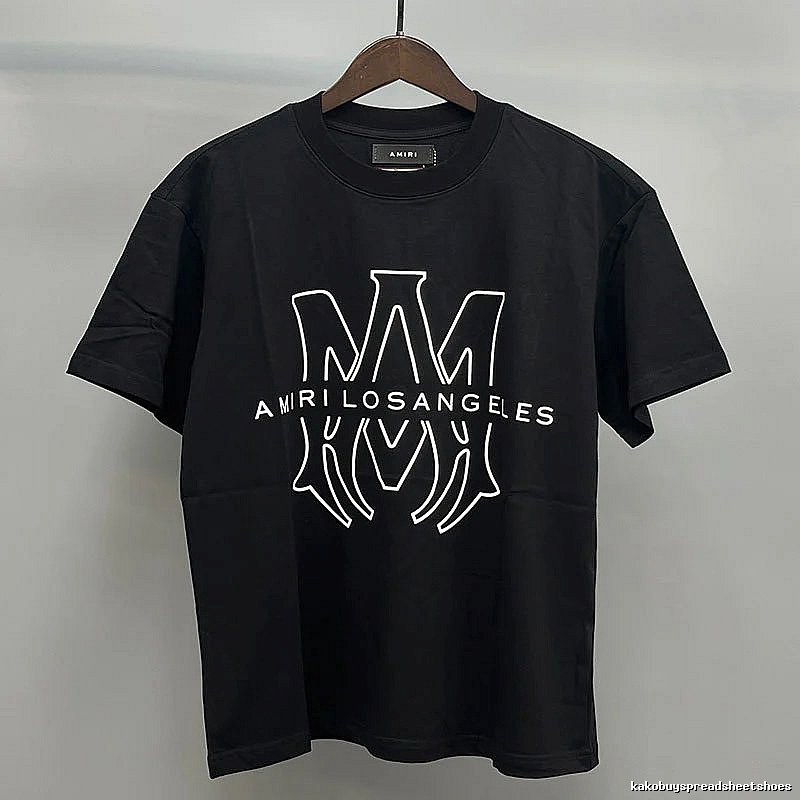 Amiri Black Records Graphic T-Shirt Easy Pairing