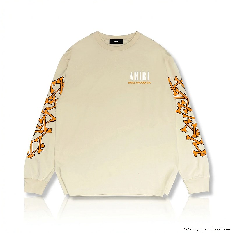 AMIRI Bone Pattern Trendy Cool Beige Sweatshirt