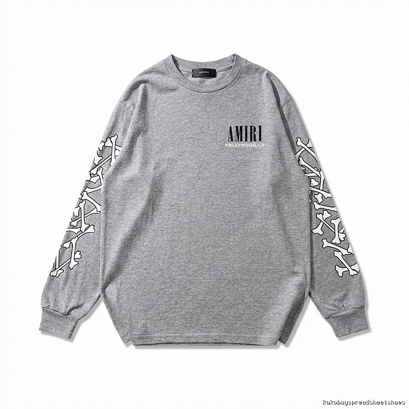 AMIRI Bone Pattern Trendy Cool Gray Sweatshirt