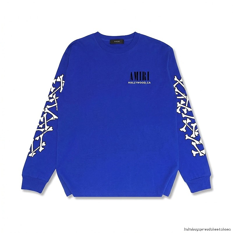 AMIRI Bone Pattern Trendy Cool Style Blue Sweatshirt