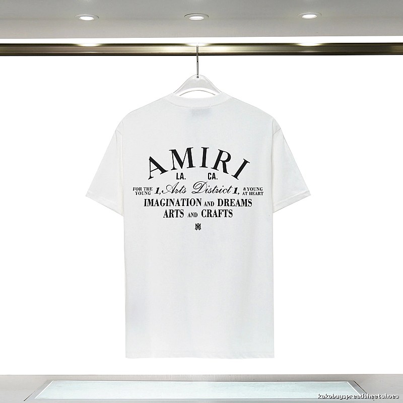 Amiri Casual Graphic T-shirt White Blue Amiri for Comfortable Styling
