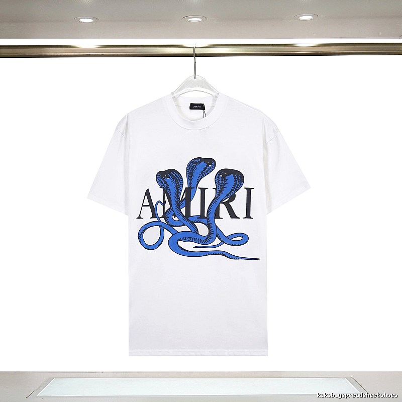 Amiri Classic Graphic T-shirt White Blue Amiri for Daily Styling
