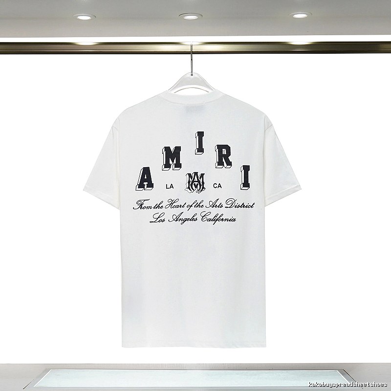Amiri Daily Graphic T-shirt White Blue Amiri with Visual Detail