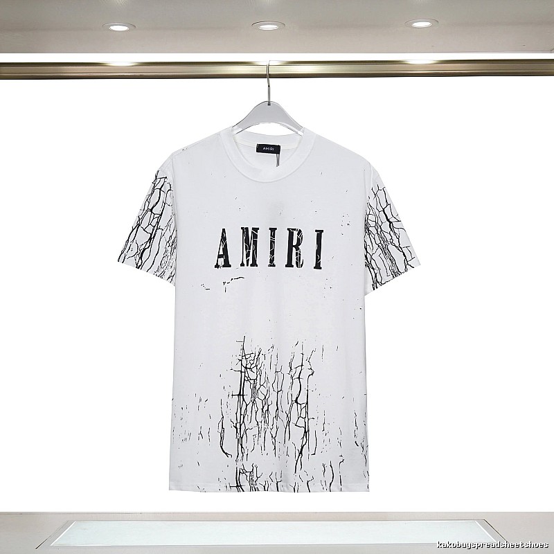 Amiri Easy Match Graphic T-shirt White Blue Amiri for Everyday Use