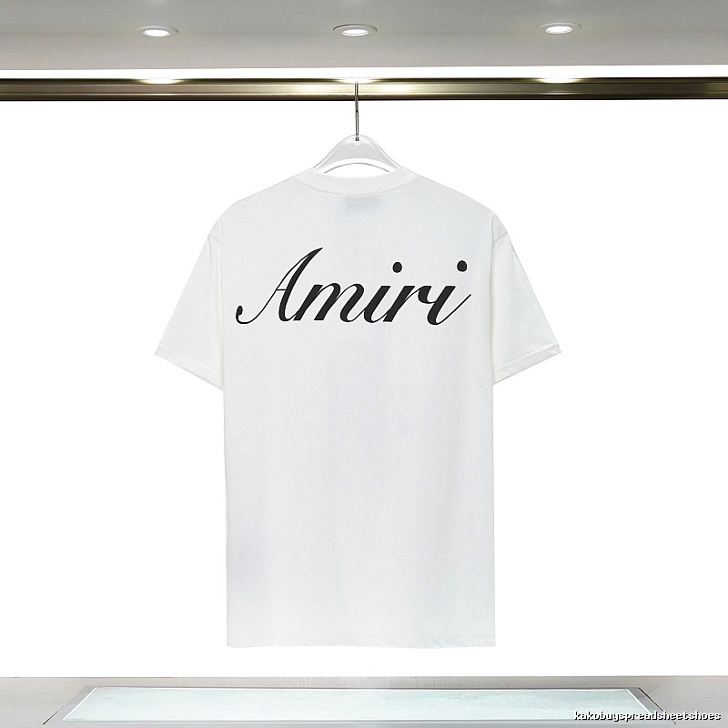 Amiri Easy Match Graphic T-shirt White Blue Amiri for Leisure Wear