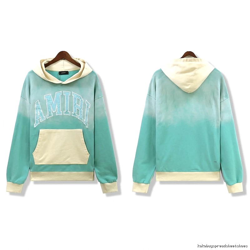 AMIRI Gradient Wind Mint-colored Sweatshirt