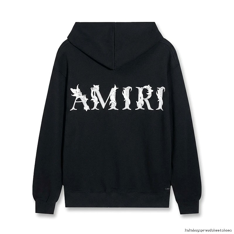 AMIRI letter-style black hoodie