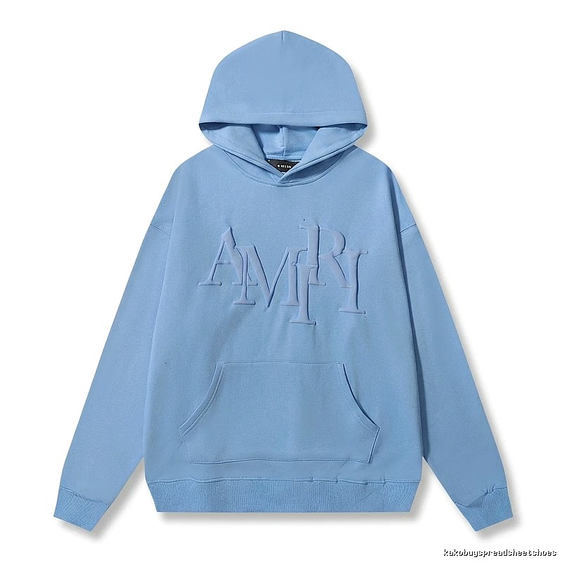 AMIRI Letter Style Light Blue Sweatshirt