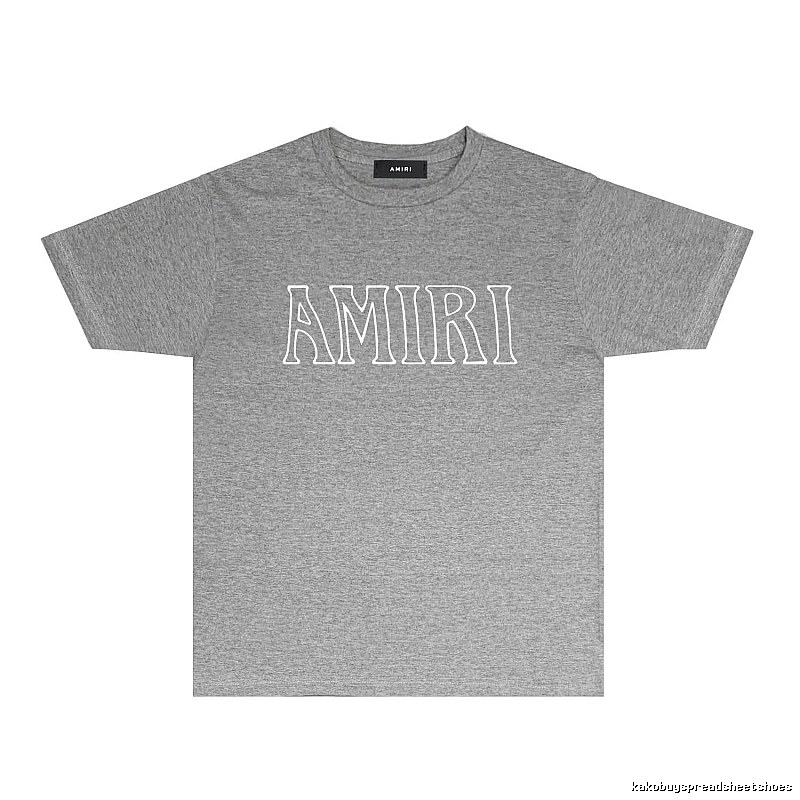 AMIRI minimalist style grey T-shirt
