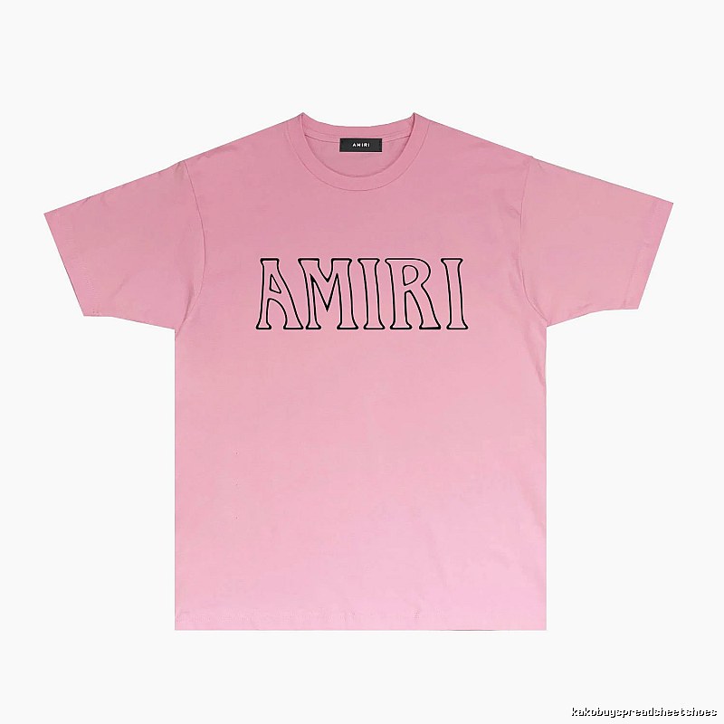 AMIRI minimalist style pink T-shirt