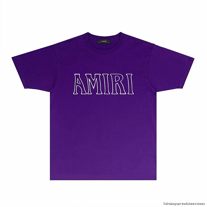 AMIRI minimalist style purple T-shirt