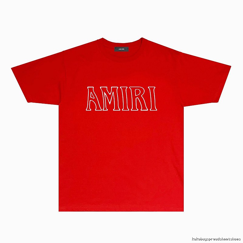 AMIRI minimalist style red T-shirt