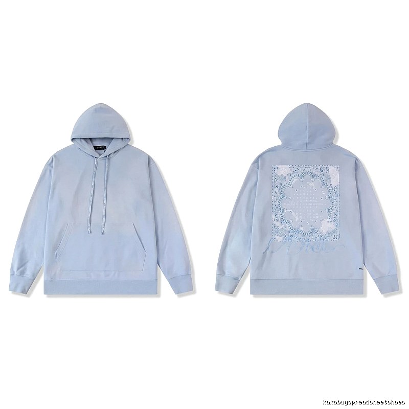 AMIRI Paisley Casual Light Blue Sweatshirt