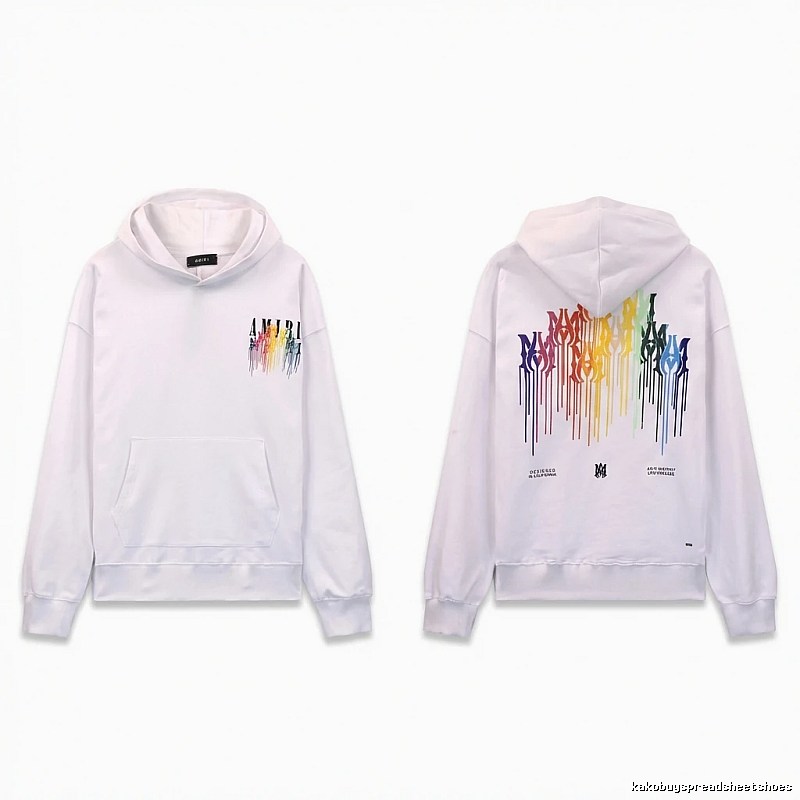 AMIRI Rainbow Wind White Hoodie