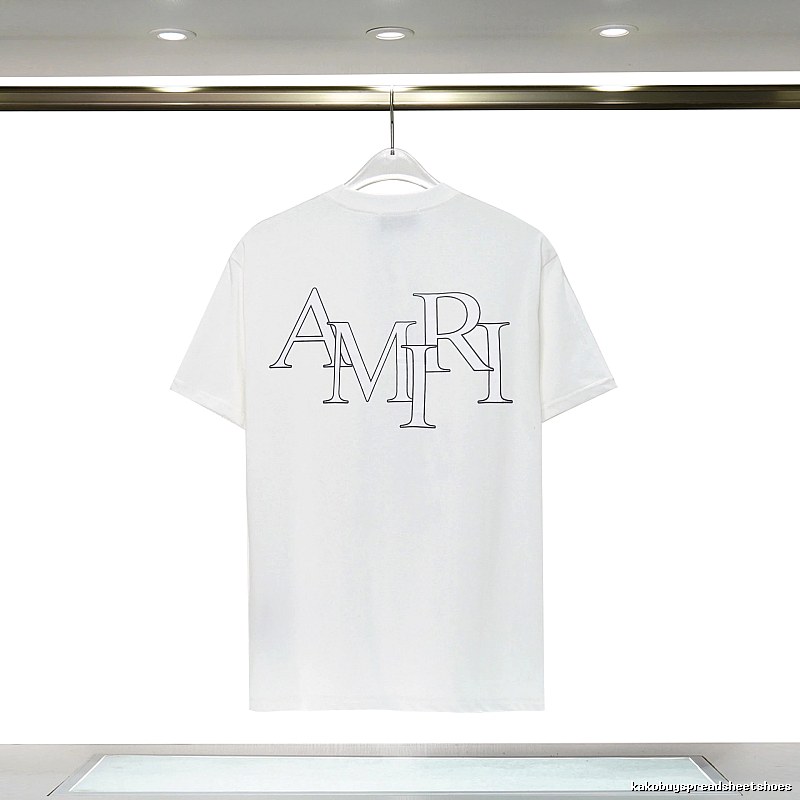 Amiri Relaxed Graphic T-shirt White Blue Amiri with Versatile Design