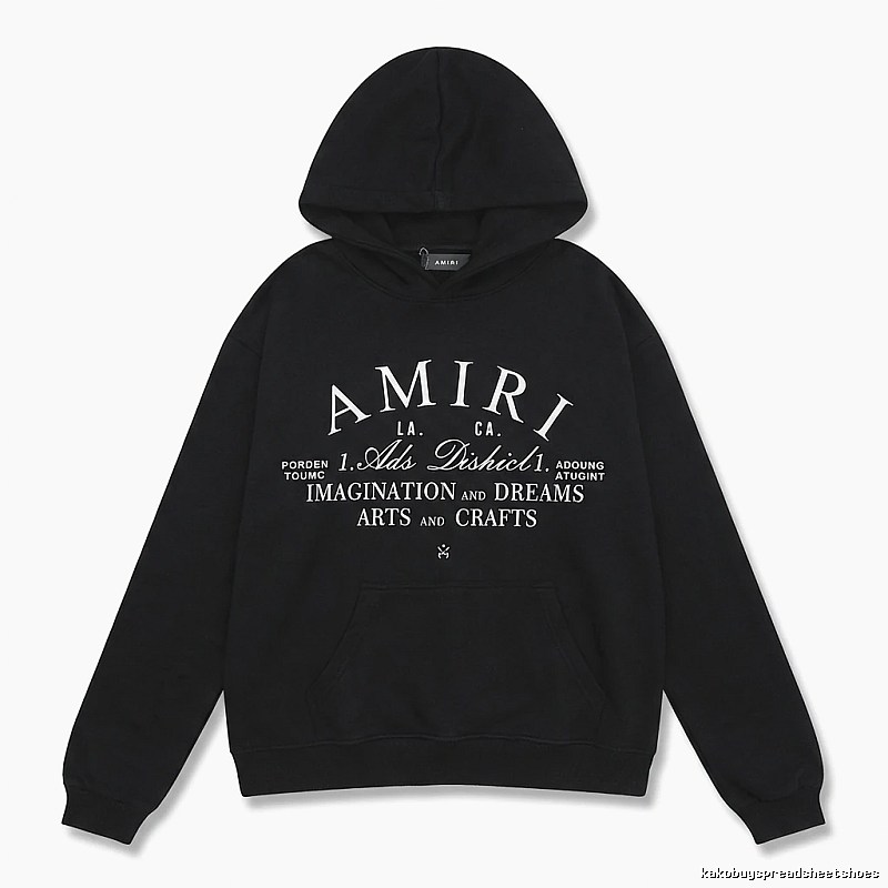 AMIRI retro-style black hoodie
