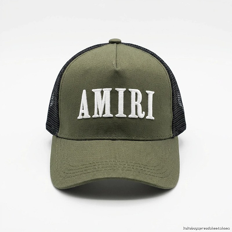 AMIRI Retro Style Olive Green Hat
