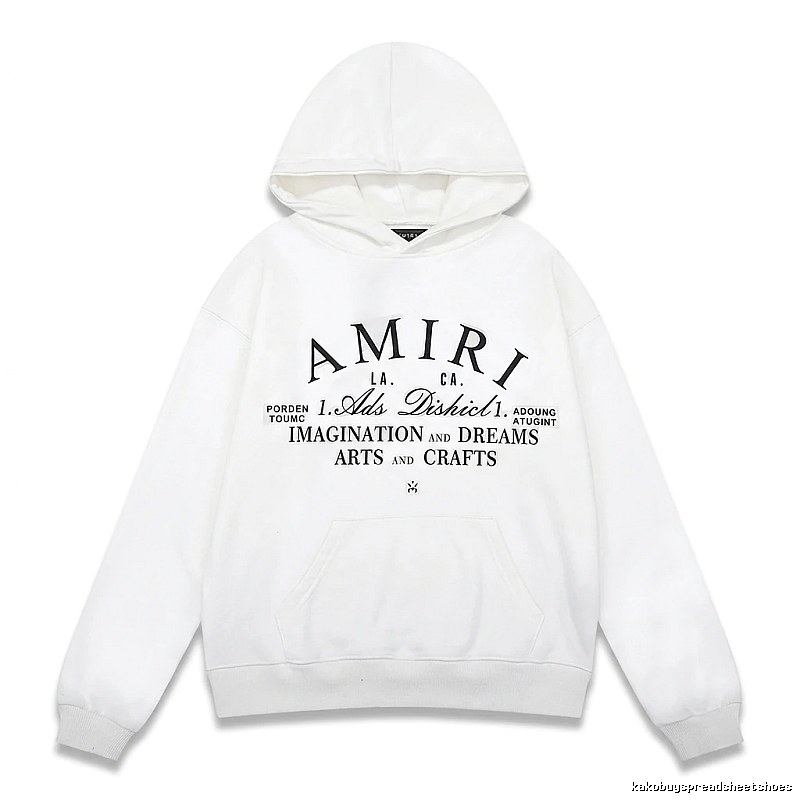 AMIRI retro-style white hoodie