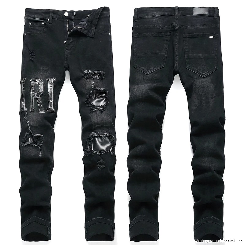AMIRI Ripped Trendy Cool Black Pants