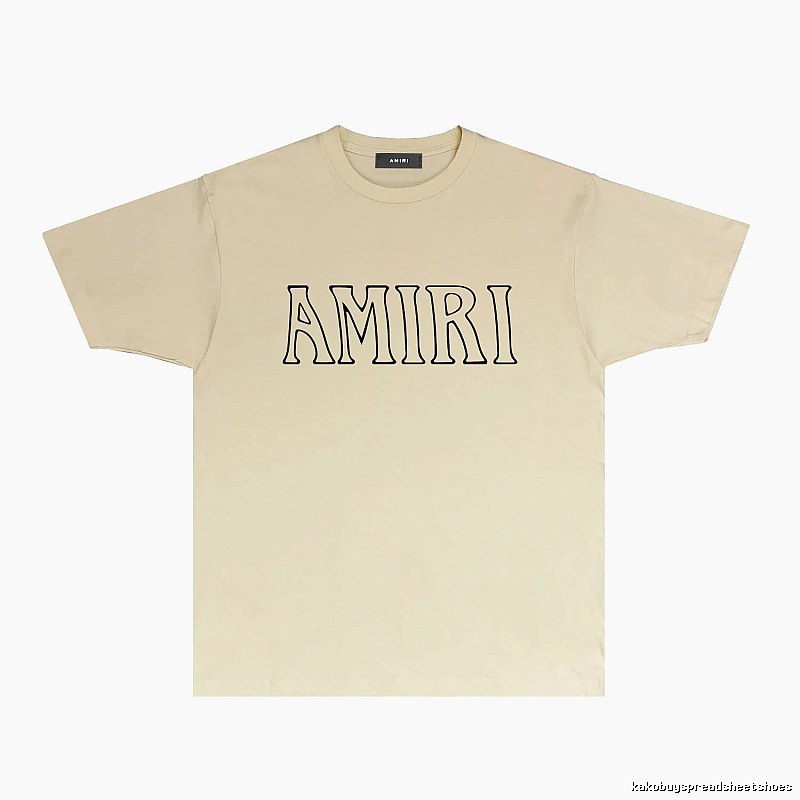AMIRI simple and fashionable beige T-shirt