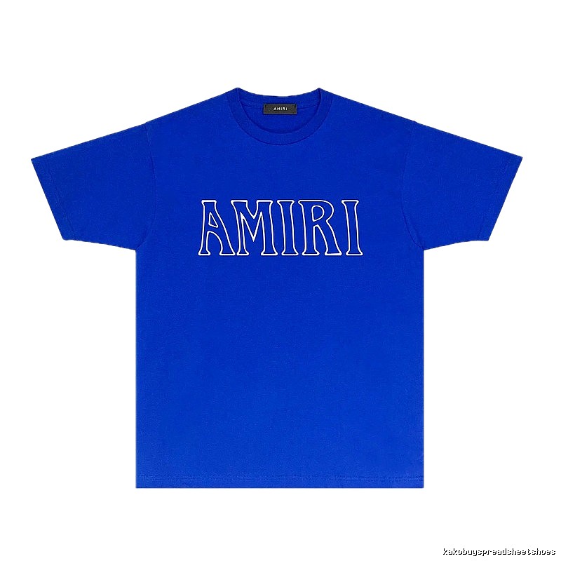 AMIRI simple style blue T-shirt