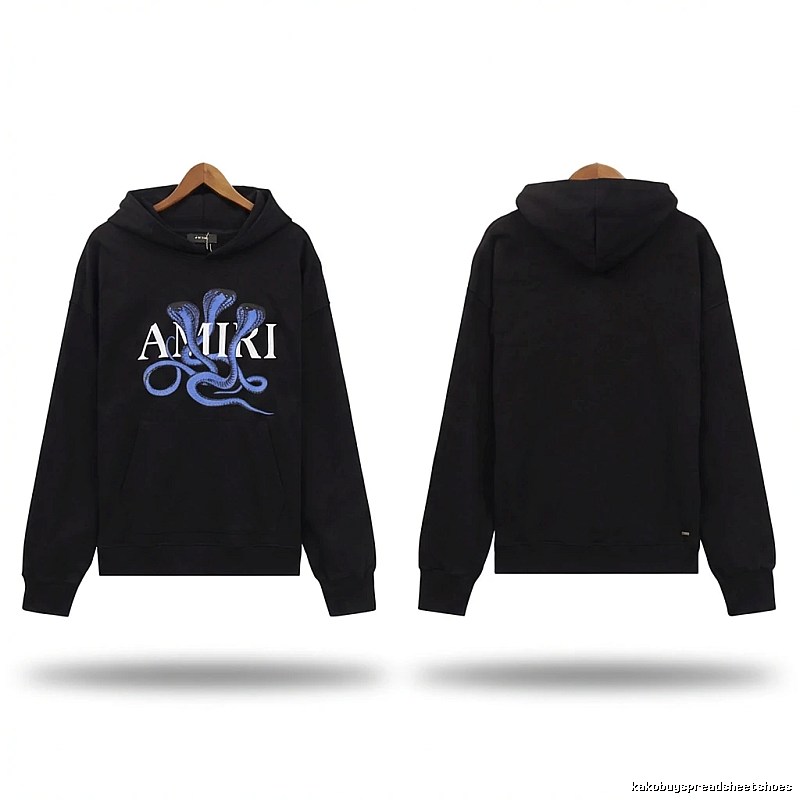 AMIRI Snake Pattern Trendy and Cool Black Sweatshirt