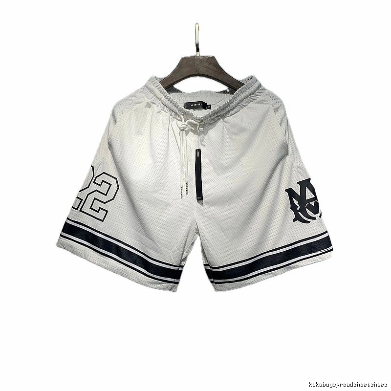 AMIRI Street Style White Mesh Athletic Shorts