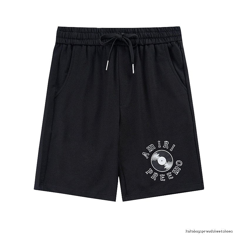 Amiri Travel Logo shorts Black Casual Amiri with Modern Look