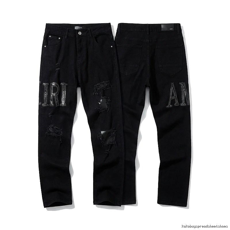 AMIRI Trendy Black Jeans with Holes