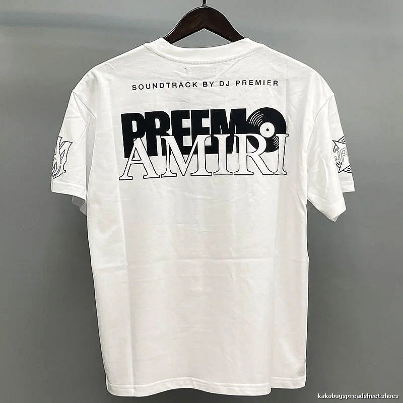 Amiri White Black Records Graphic T-Shirt Coffee Run