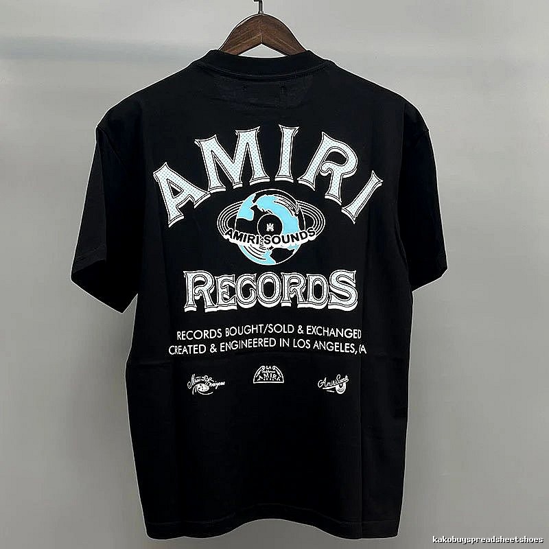 Amiri White Black Records Graphic T-Shirt Layered Outfit
