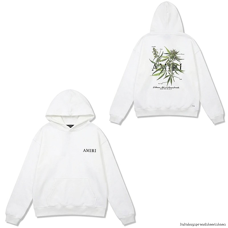 AMIRI White Hoodie with Floral Print Style