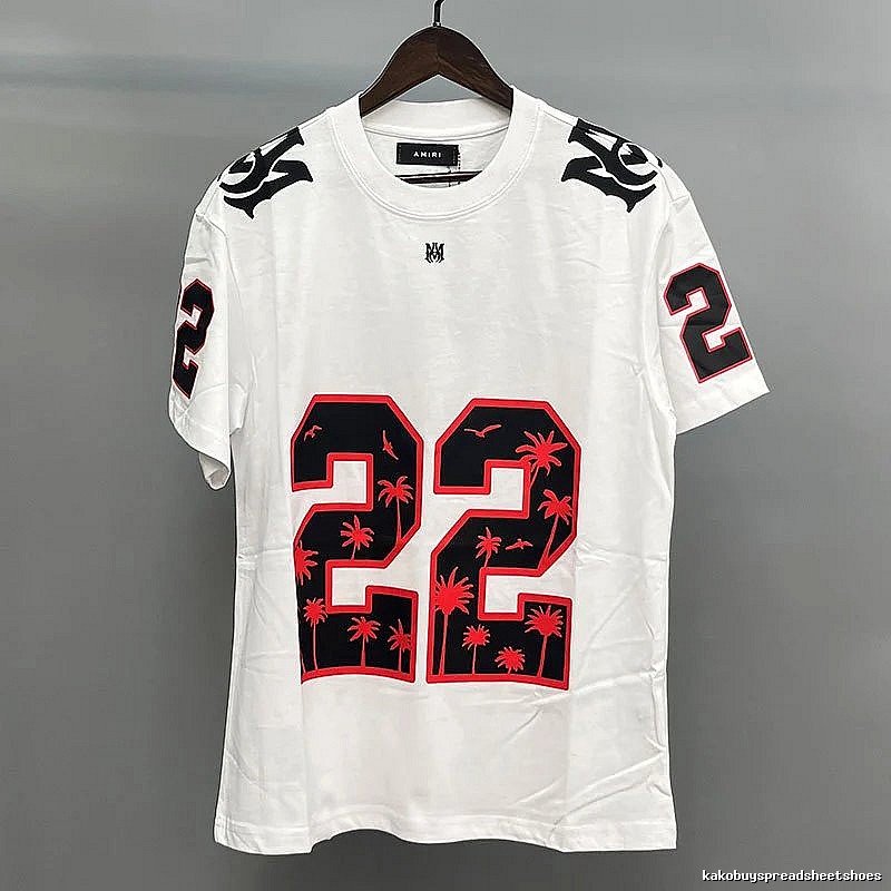 Amiri White Red Records Graphic T-Shirt Casual Layering