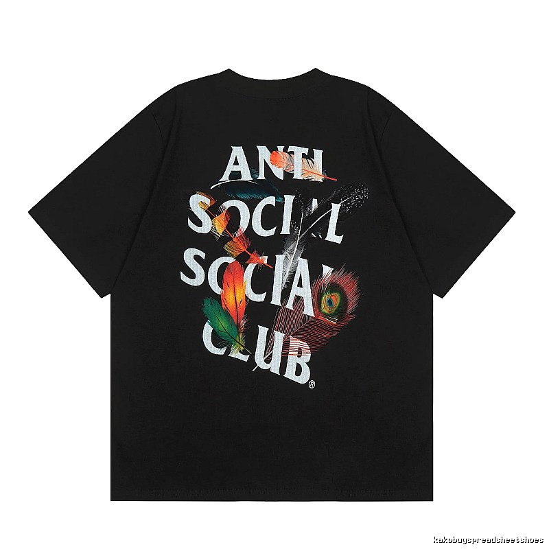 Anti Social Social Club Resort Logo T-shirt Black Orange Anti for Travel Looks
