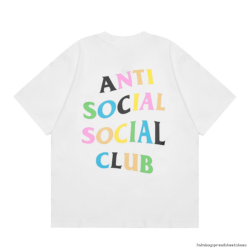 Anti Social Social Club Streetwear Logo T-shirt Black Orange Anti with Logo Accent