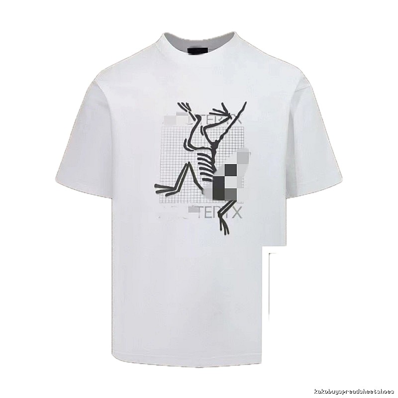 Archaeopteryx Skeleton Print Techwear Style White T-Shirt