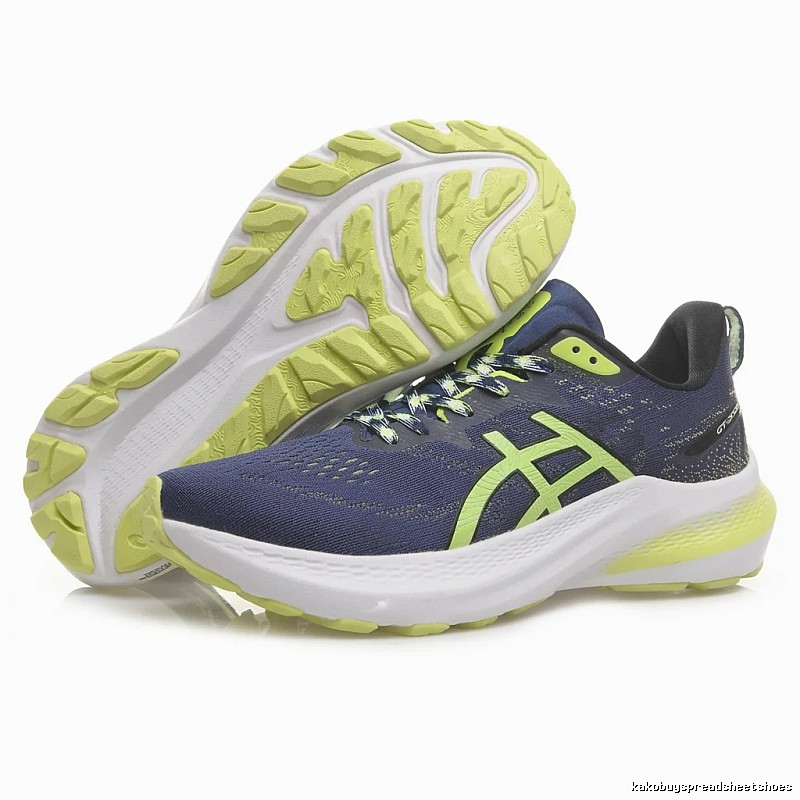 ASICS Trail Wind Blue and Yellow Running Shoes