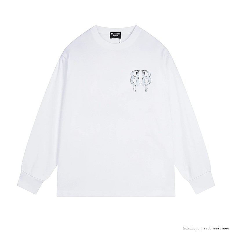 Balenciaga BB-style white sweatshirt