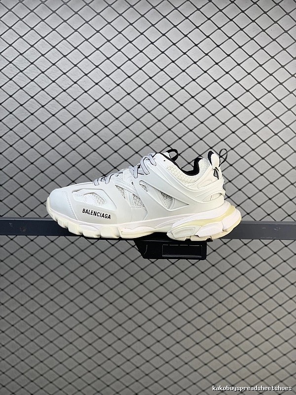 Balenciaga Chunky Runners in White, Finished with Clean Lace Cage