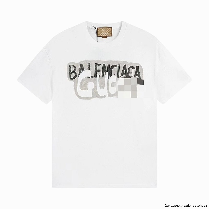 Balenciaga Co-branded Graffiti-style White T-Shirt