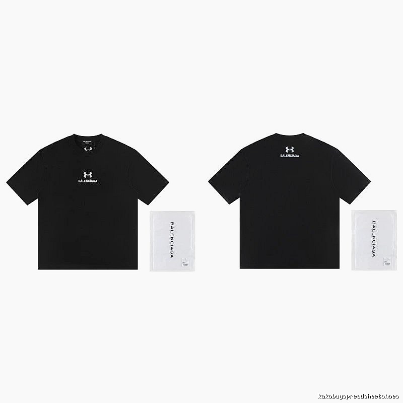Balenciaga Co-branded Street Style Black T-shirt