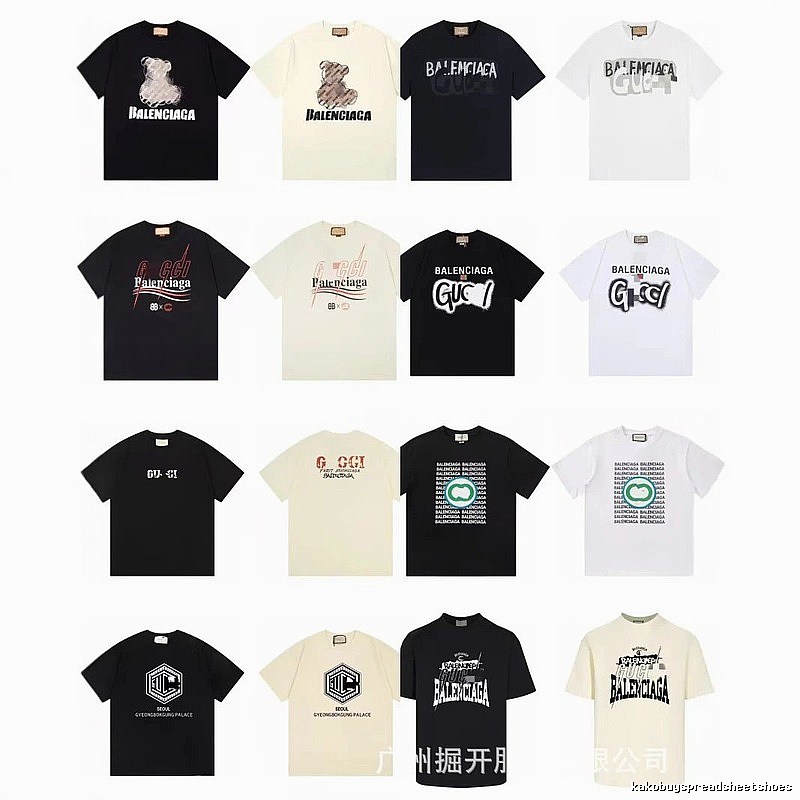 Balenciaga Co-branded Trendy Street Style Multi-color Short-sleeve T-shirt