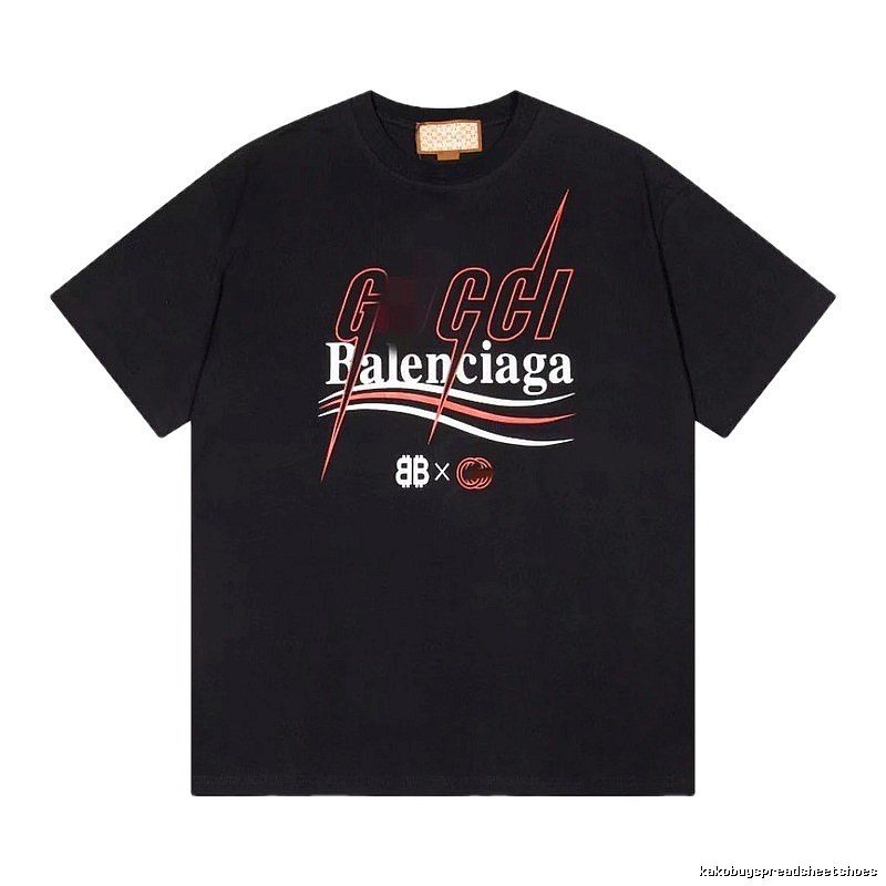 Balenciaga Co-branded Trendy Style Black Short-sleeve T-shirt
