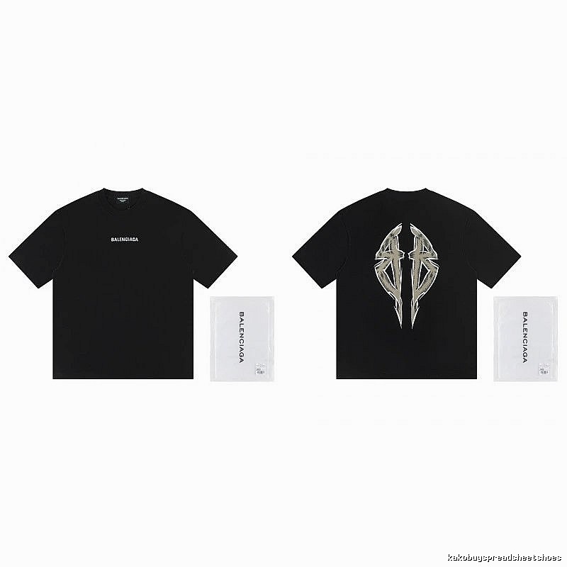 Balenciaga Double B Graffiti High Street Black T-Shirt