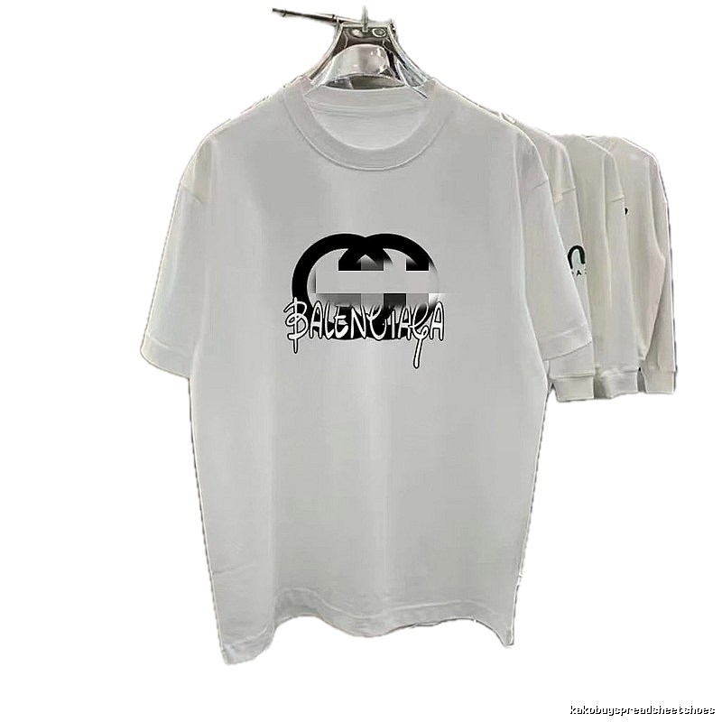 Balenciaga Graffiti Collaboration Street Style White T-Shirt