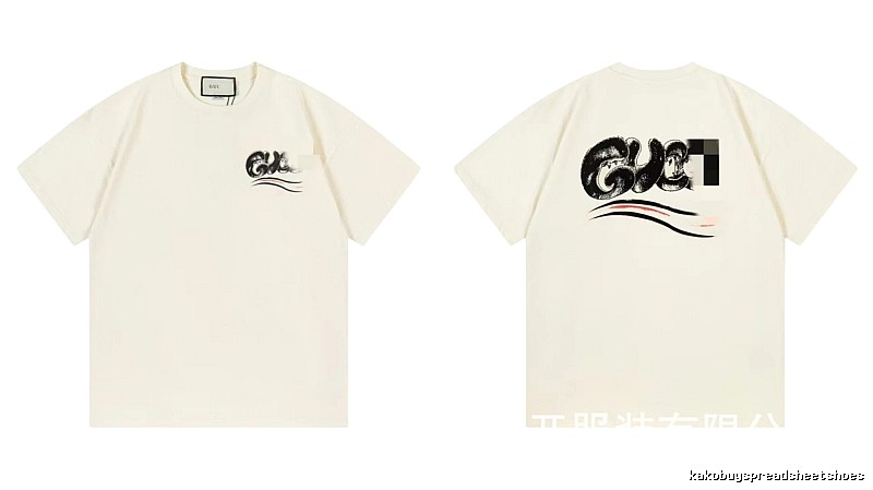 Balenciaga Graffiti Street Style Off-White Short-Sleeve T-Shirt