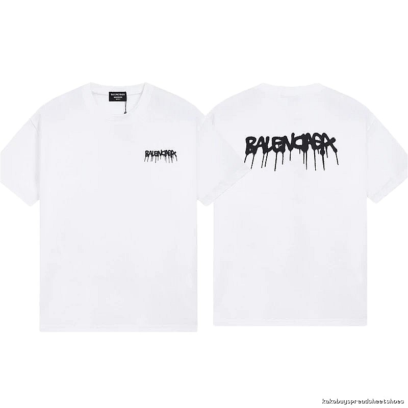 Balenciaga Graffiti Street Style White Short-sleeve T-shirt