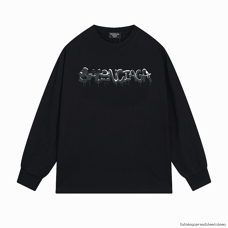 Balenciaga graffiti-style black long-sleeve