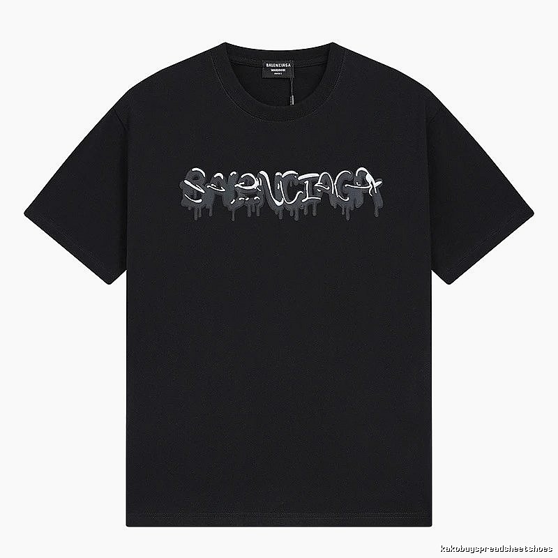 Balenciaga graffiti-style black T-shirt